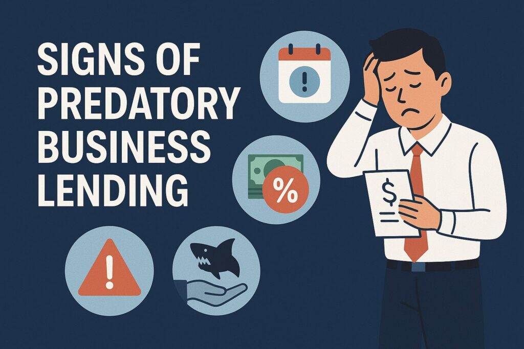 Signs of Predatory Business Lending