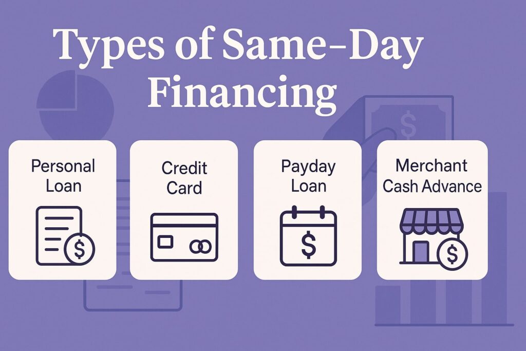 Types of Same-Day Financing