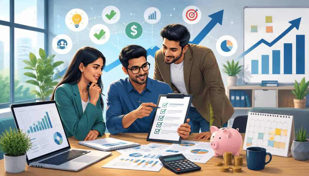 Business funding readiness checklist illustration